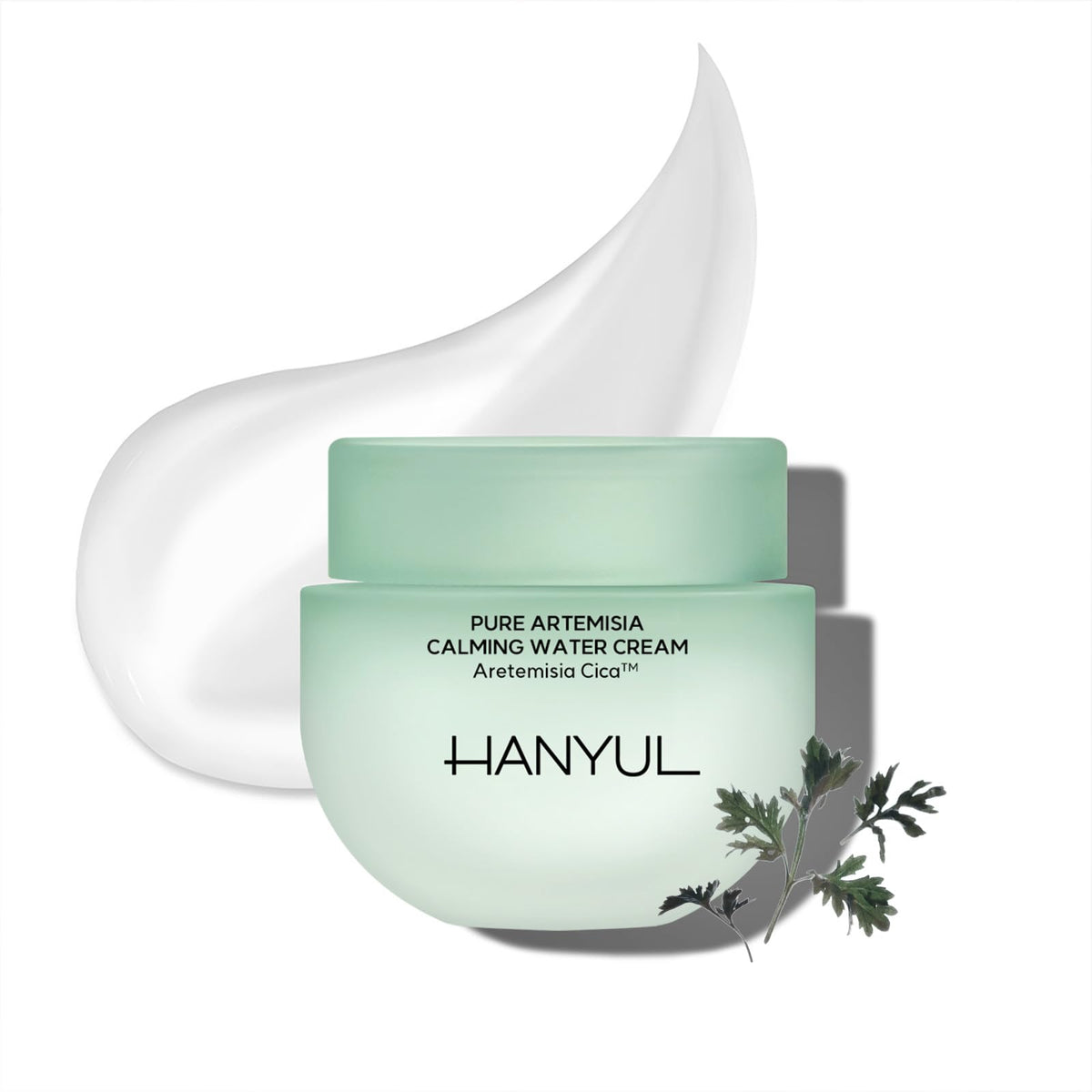 Hanyul Pure Artemisia Calming Water Cream - Vegan Moisturizer For Redness Relief, 1.89 Fl Oz