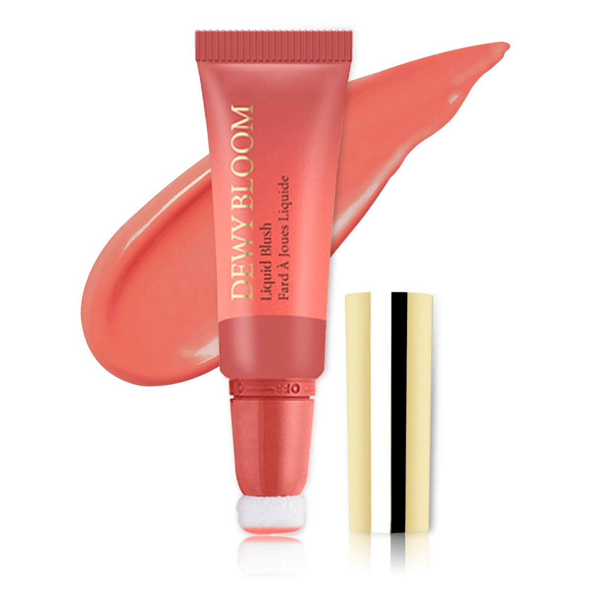 Paminify Blush Beauty Wand - Matte Creamy Liquid Blush, 102 Serenade Coral, Cruelty-Free, 0