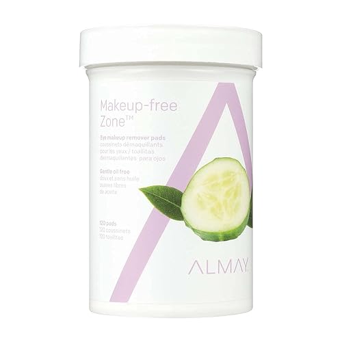 Almay Oil Free Gentle Eye Makeup Remover Pads, 120 Count (Pack Of 3) - Cotton Pads