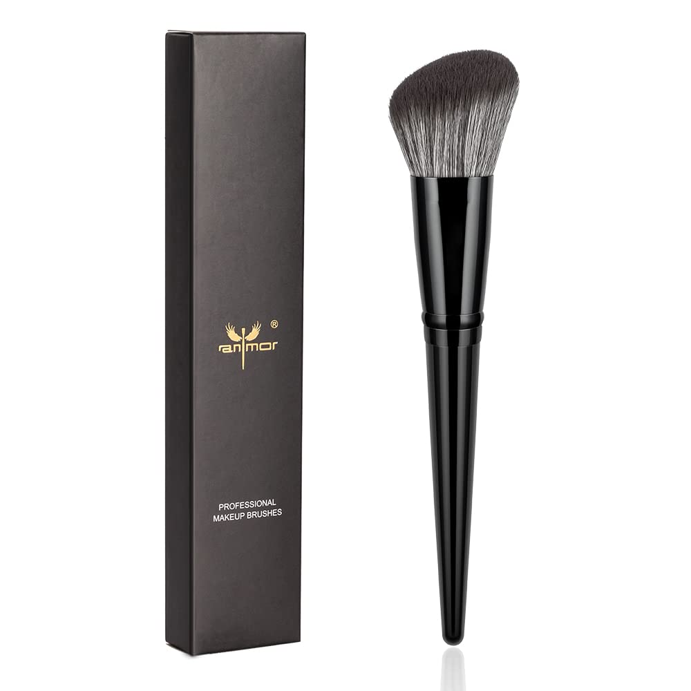 Anmor Contour Brush - Professional Angled Blush & Bronzer Makeup Brush, Cruelty-Free Nano-Fiber