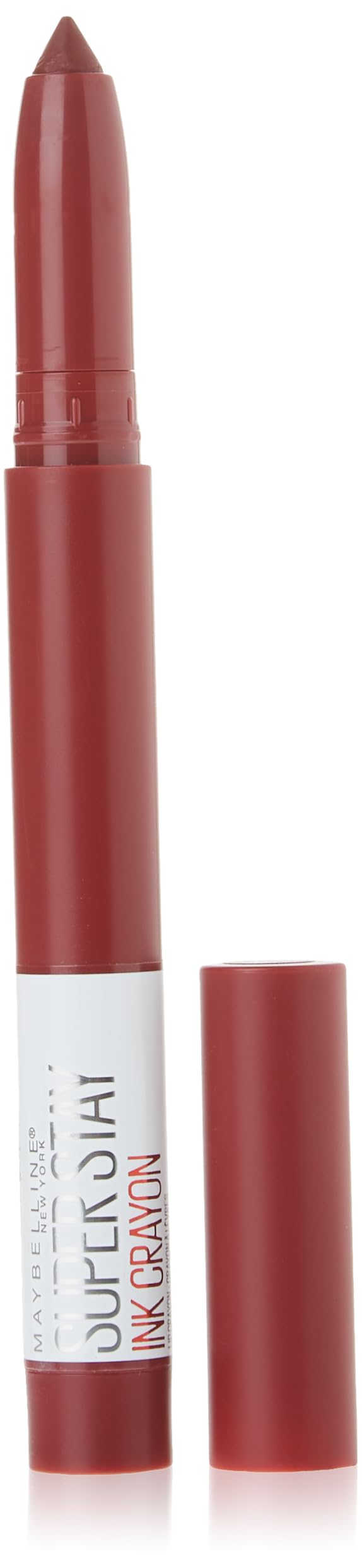 Maybelline Super Stay Ink Crayon Lipstick, Berry Red, Matte, Longwear, Precision Tip, 0.04 Oz