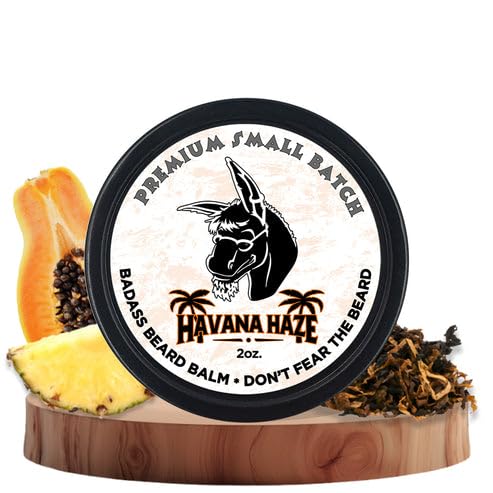 Badass Beard Care Beard Wax - Havana Haze, 2 Oz - Softens & Adds Density To Beard Hair