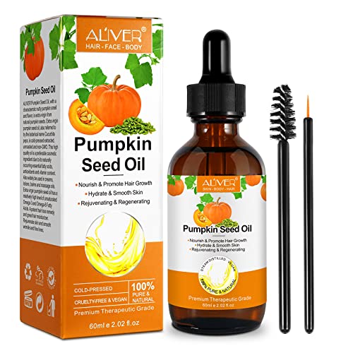 Nvxnmsd Pumpkin Seed Oil - Organic Cold Pressed For Hair Growth & Skin Care, 2.02 Fl Oz