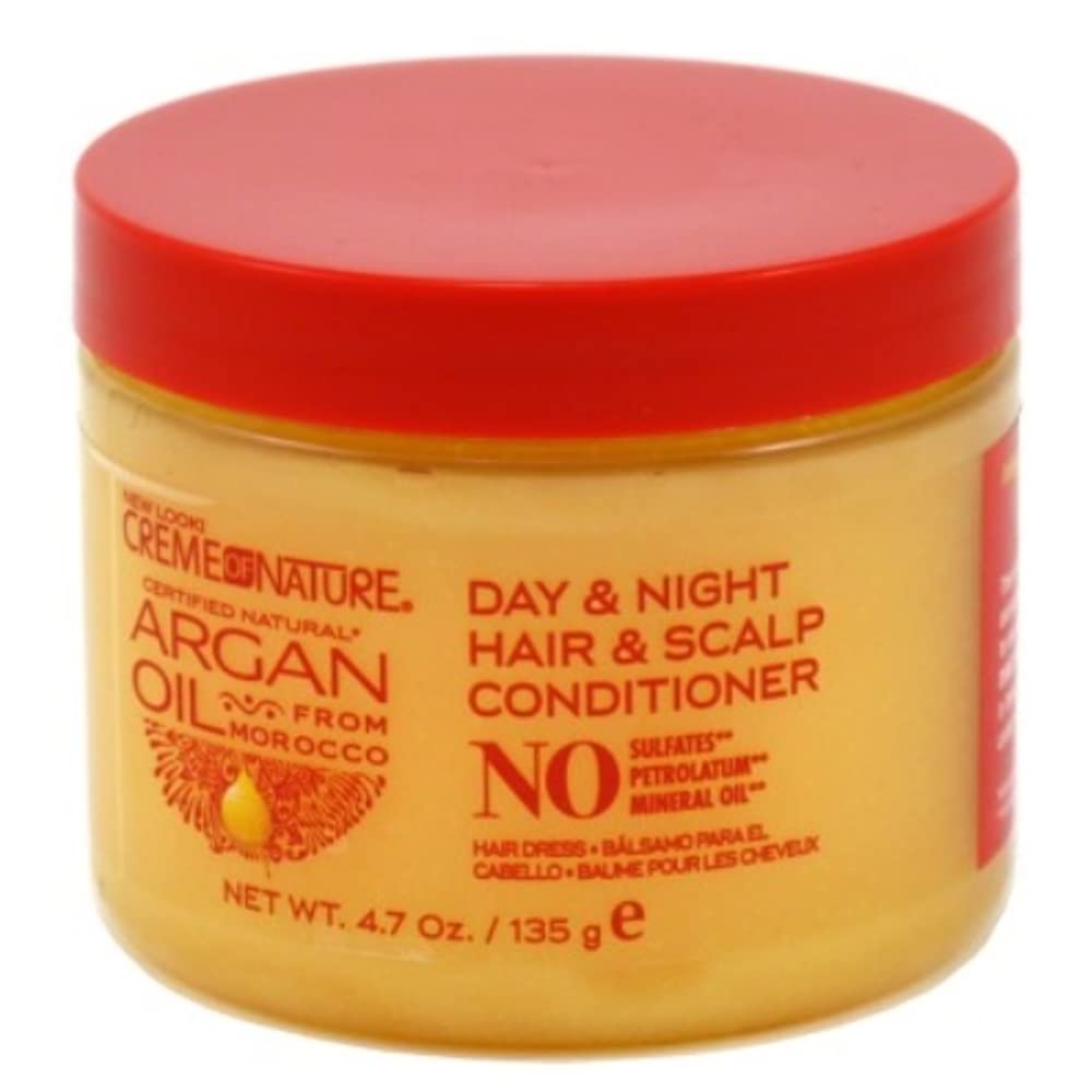 Creme Of Nature Argan Oil Day & Night Hair & Scalp Conditioner, 4.76 Oz, Pack Of 12