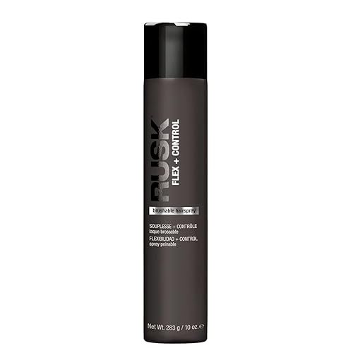 Rusk Brushable Hairspray - Flex + Control, Strong Hold, 10 Oz - Protects Hair From Elements