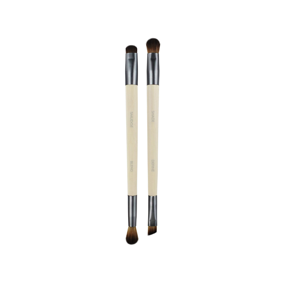 EcoTools Eye Enhancing Duo Makeup Brush Kit  For Eyeshadow  Use to Define  Blend  Smudge   Shade Eyes  Synthetic Bristles  Eco