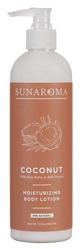 Sunaroma Coconut Lotion 11.5 Oz Pump - Moisturizing Body Lotion For Dry Skin