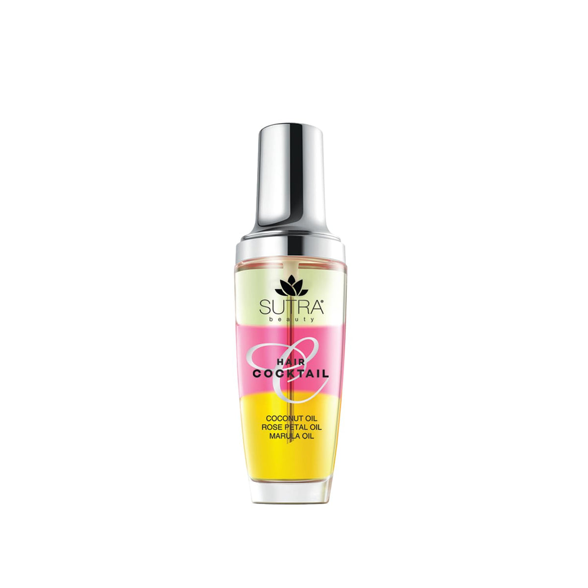 Sutra Professional Hair Cocktail - Coconut & Rose Petal Leave-In Serum For Damaged Hair, 2.2 Oz