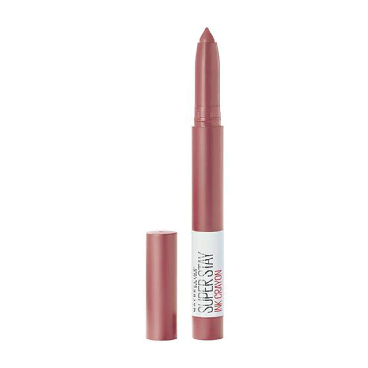 Maybelline Super Stay Ink Crayon Lipstick, Matte, Longwear, 15 Lead The Way, 0.04 Oz