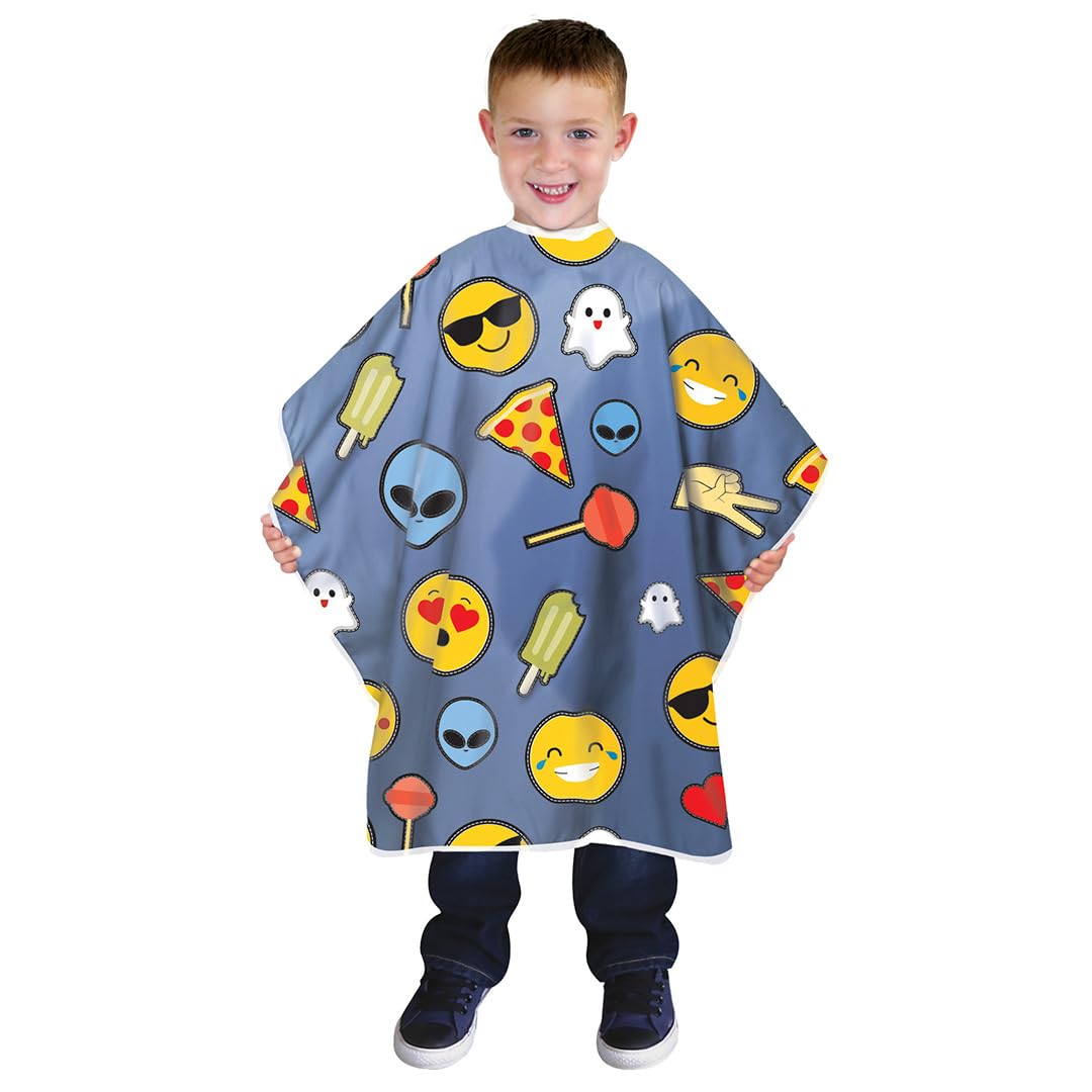 Betty Dain Kids Styling Haircut Cape, 30X36&quot; Nylon, Social Kids Print, Water & Stain Resistant