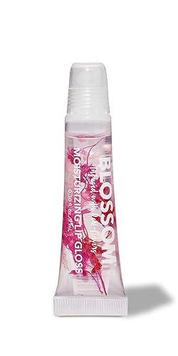 Blossom Cherry Scented Lip Gloss Tube, 0.3Oz Moisturizing Flower Gel With Jojoba Oil