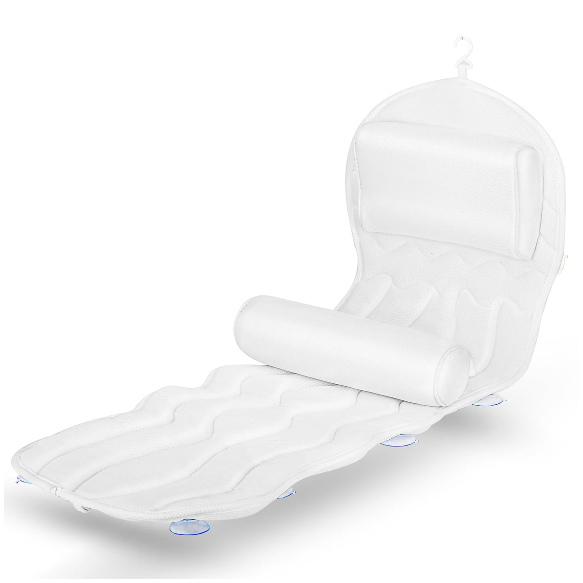 Samplife Full Body Bath Pillow - 51 Inch Luxury Bath Cushion With 14 Suction Cups For Support