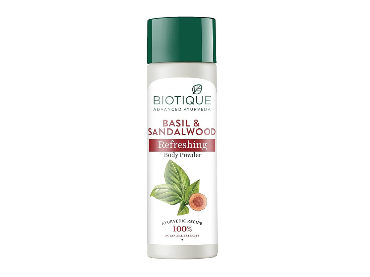 Biotique Basil & Red Sandalwood Body Talc - 150G, Refreshing Body Powder, Pack Of 5