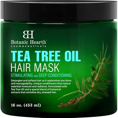 Botanic Hearth Tea Tree Hair Mask & Deep Conditioner - Moisturizes Hair & Scalp, 16 oz