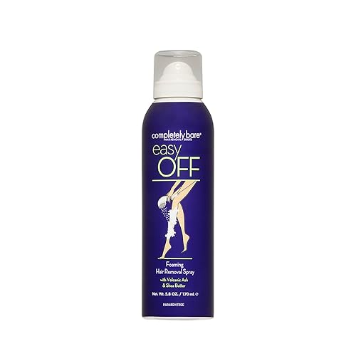 Completely Bare Easy Off Foaming Hair Removal Spray With Shea Butter & Aloe Vera, 6 Fl Oz