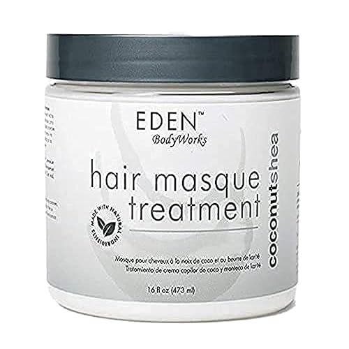 Eden Bodyworks Coconut Shea Hair Masque Treatment - 16 Oz Moisturizer For Hydration & Shine