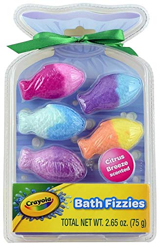 Crayola Bath Fishes Fizzies 5 Pack - Citrus Scented Colorful Bath Bombs For Kids & Tweens