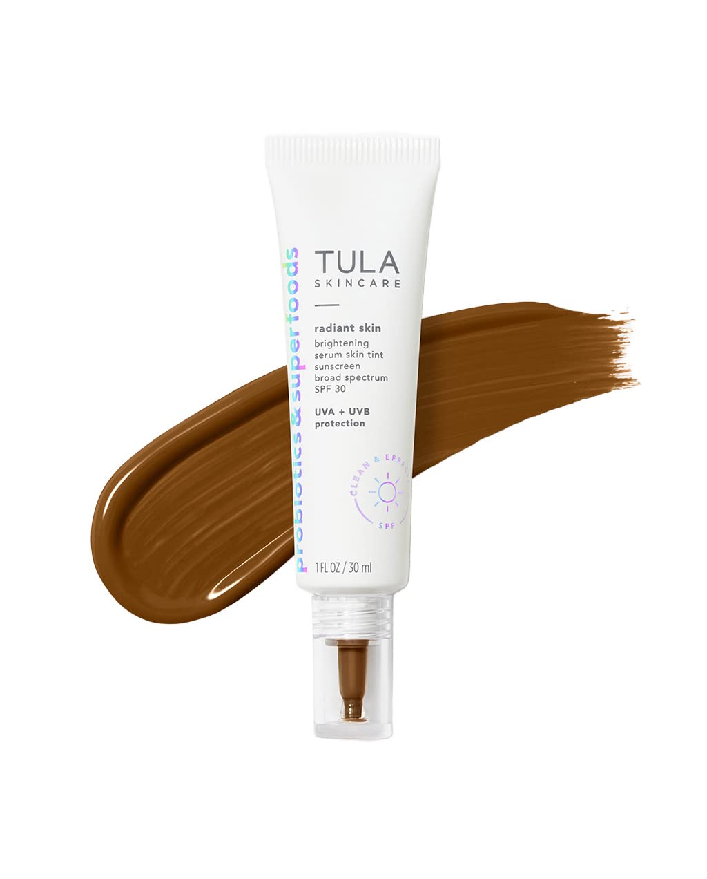 TULA Skin Care Radiant Skin Brightening Serum Tint SPF 30 - Shade 25, 1 fl oz