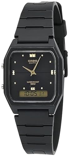 Casio Aw48He-1Av Men'S Black Resin Analog Digital Dual Time Zone Watch