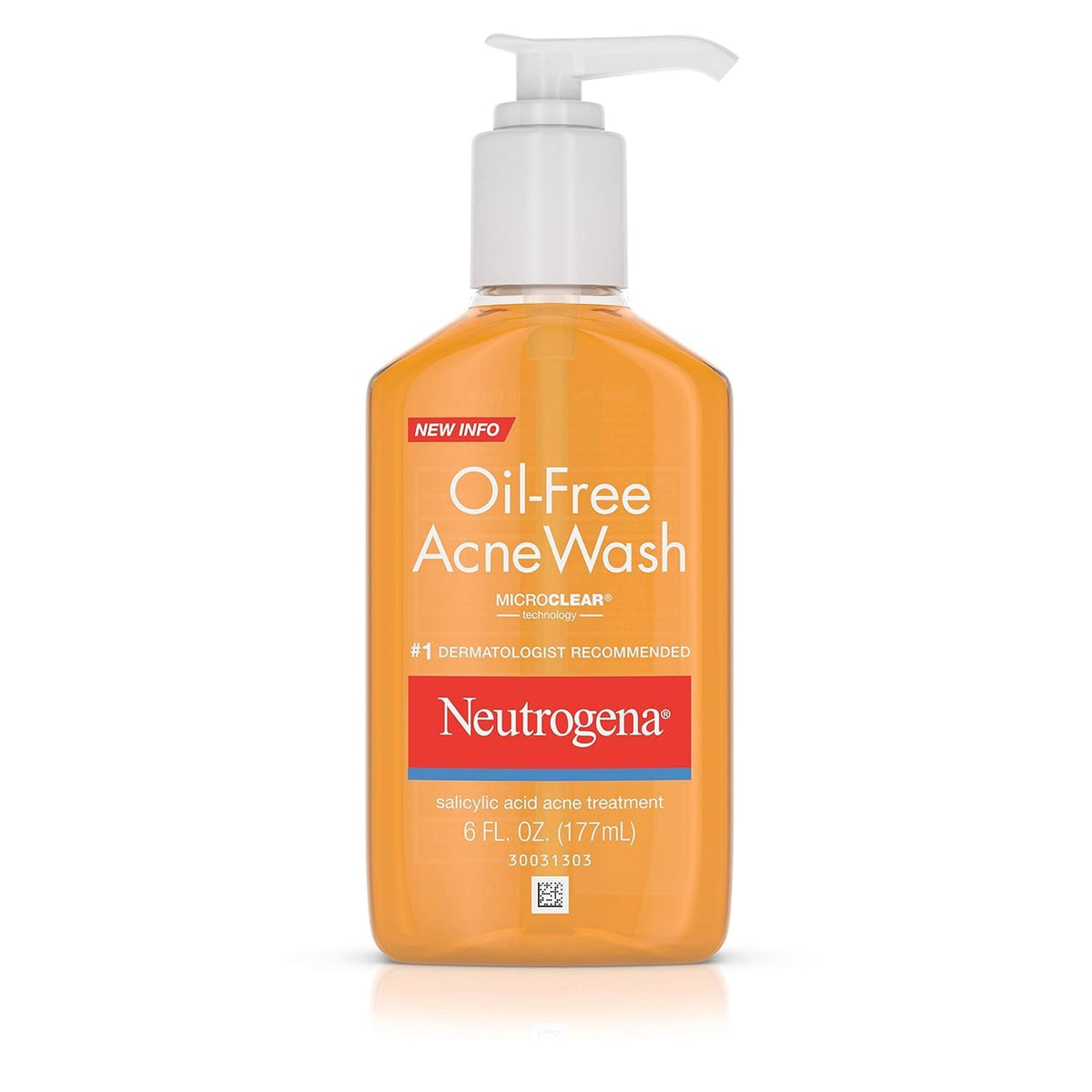 Neutrogena Oil-Free Salicylic Acid Acne Treatment Wash, 6 Oz - Acne Control Cleanser