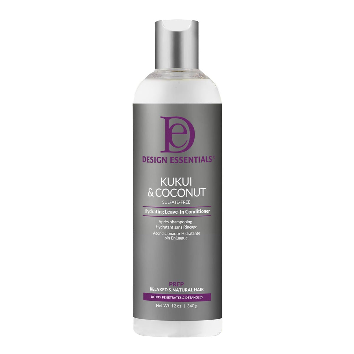 Design Essentials Kukui & Coconut Leave-In Conditioner, 8 Oz For Relaxed & Natural Hair