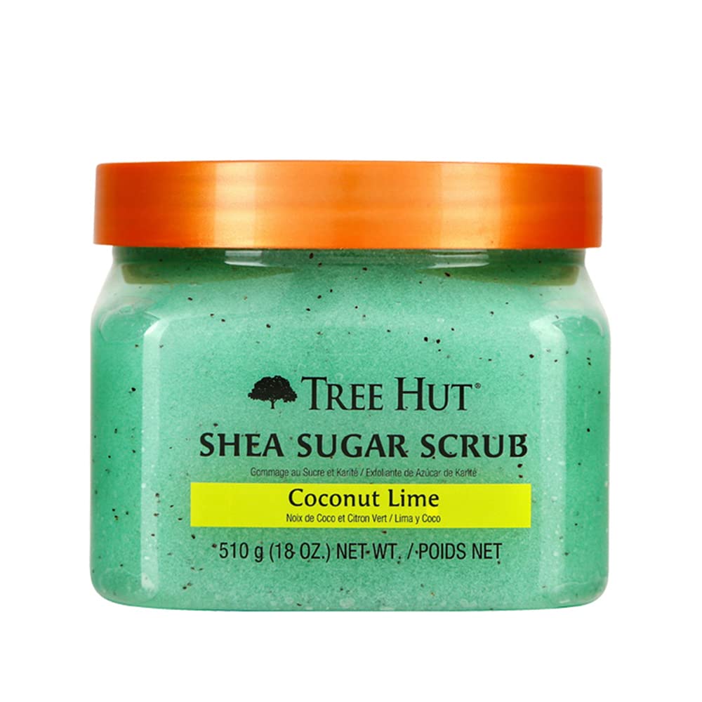 Tree Hut Shea Sugar Body Scrub Coconut Lime 18 Oz - Exfoliating, Moisturizing, Refreshing Skin Care