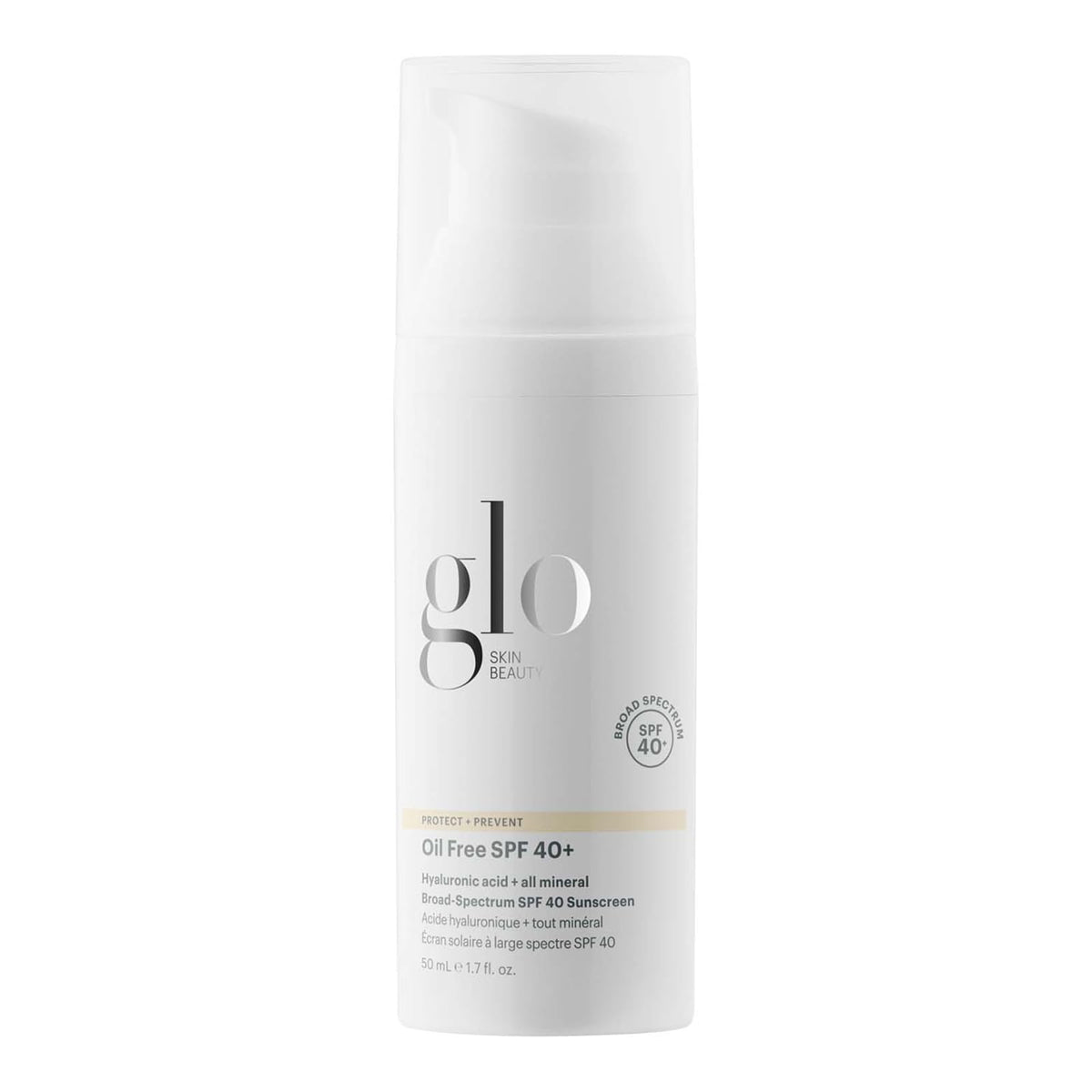 Glo Skin Beauty Oil Free Spf 40+ Mineral Sunscreen With Hyaluronic Acid, 1.7 Oz