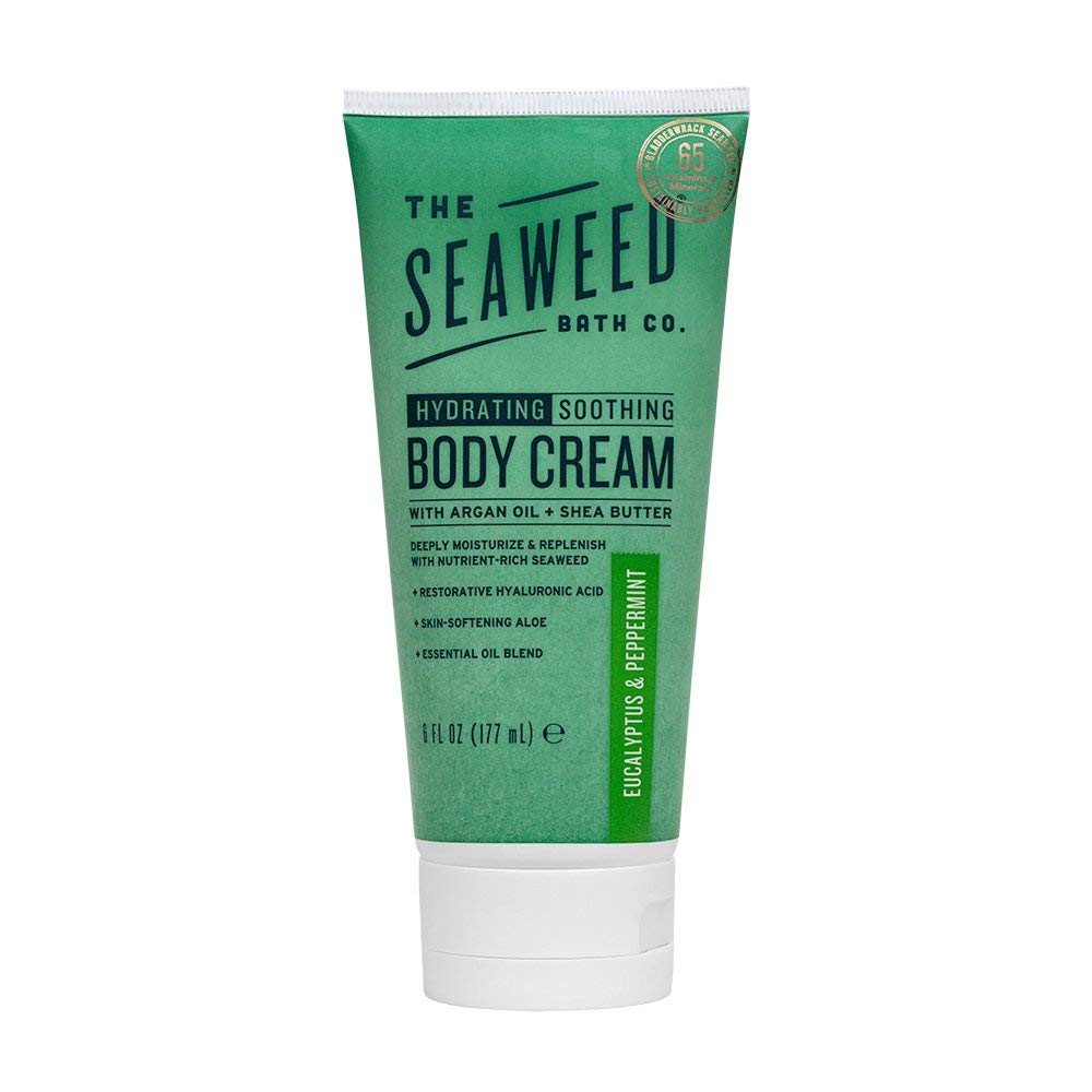 Seaweed Bath Co. Hydrate Body Cream, Eucalyptus Peppermint, 6Oz Moisturizer For Dry Skin