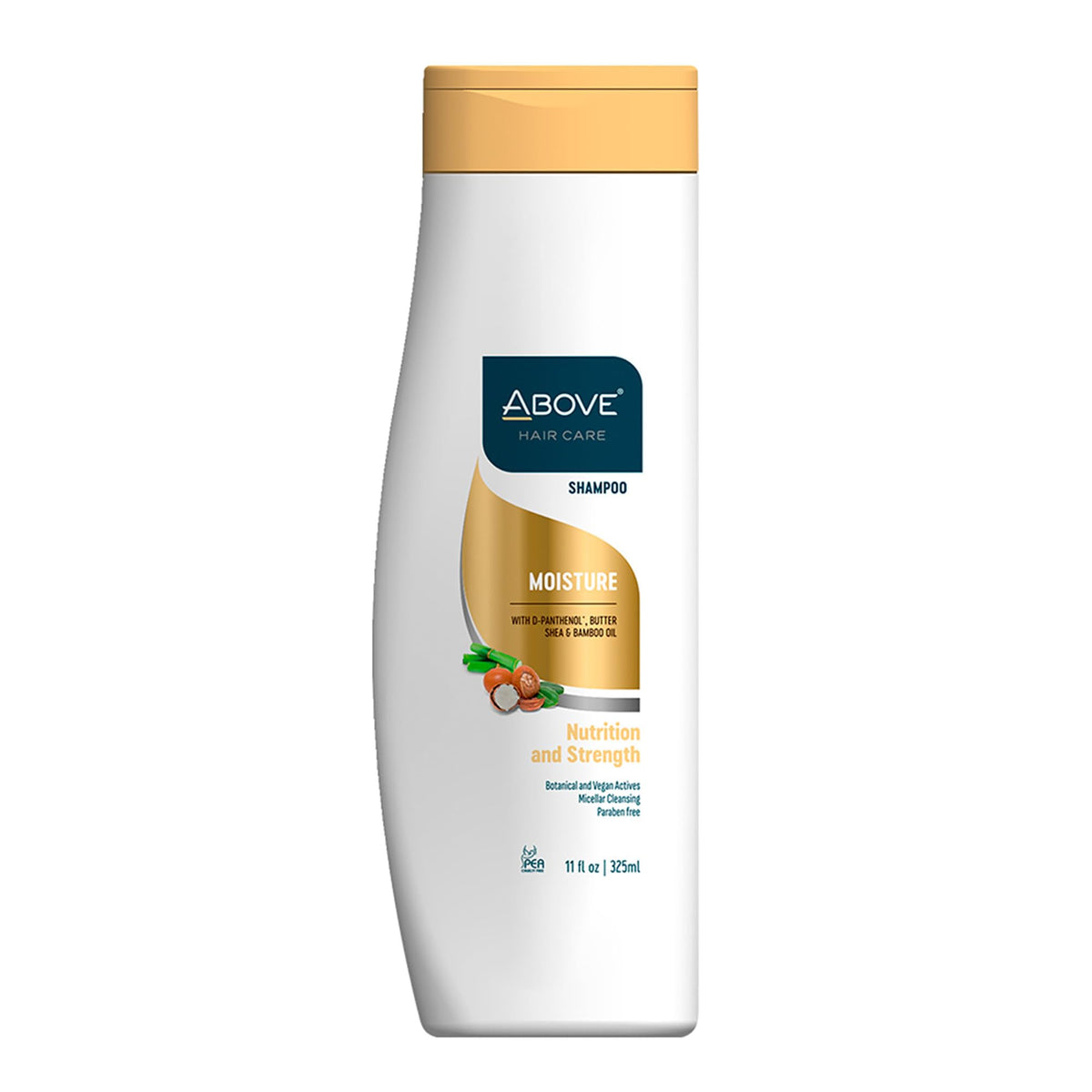 Above Moisture Shampoo 11 Oz - Hydrating, No Frizz, With Shea Butter & Bamboo Oil For Shine