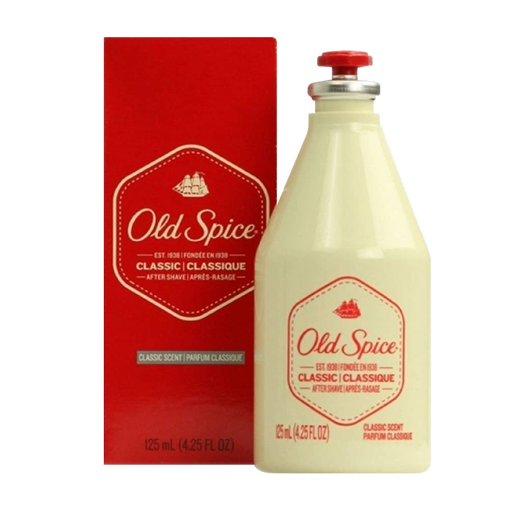 Old Spice Classic After Shave 4.25Oz (125Ml) - 6 Pack, Plastic, Men’S Grooming Essential