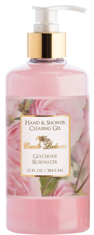 Camille Beckman Glycerine Rosewater Hand & Shower Cleansing Gel, 13 Fl Oz