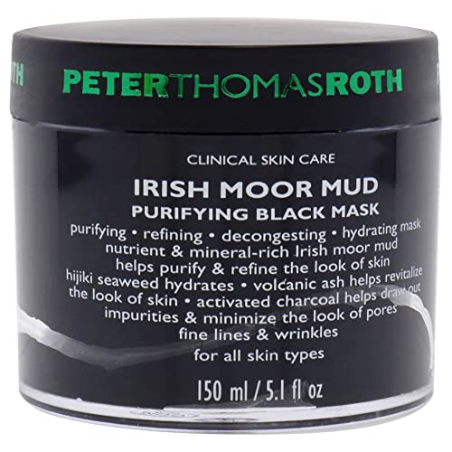 Peter Thomas Roth  Irish Moor Mud Purifying Black Mask  Decongesting Facial Mask  Helps Reduce the Look of Pores  Fine Lines and