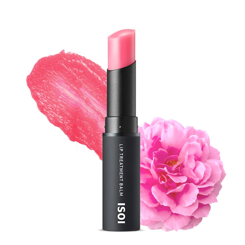 Isoi Bulgarian Rose Lip Treatment Balm - Baby Pink Tinted Moisturizer For Dry Lips, 5G