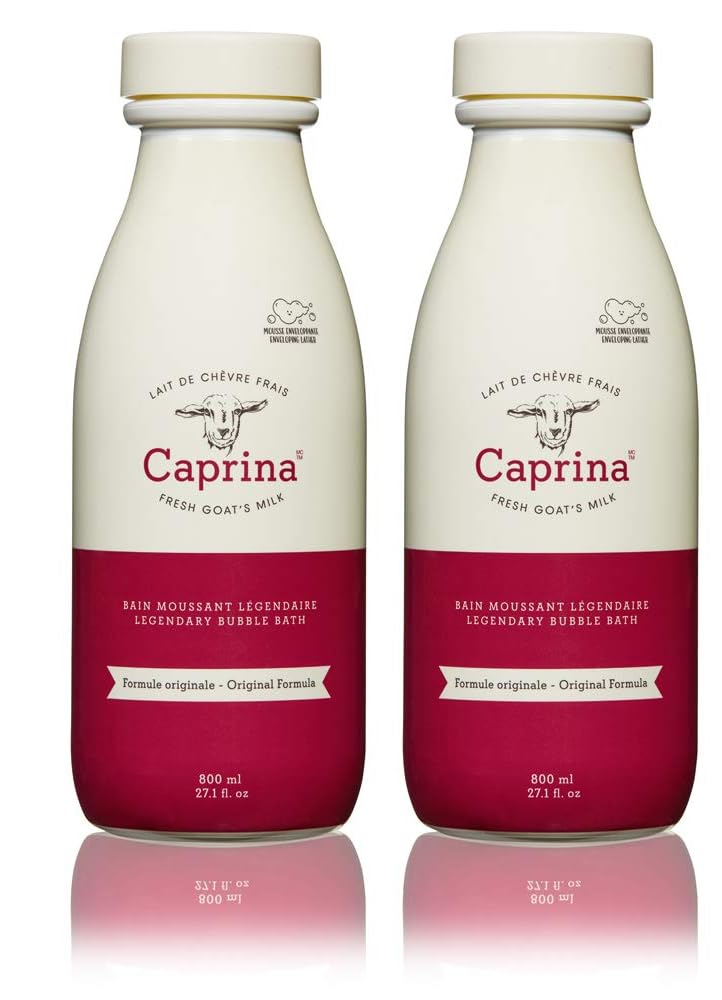 Caprina Fresh Goats Foaming Milk Body Bath, Original, 54.2 Fl Oz - Nourishing & Hydrating