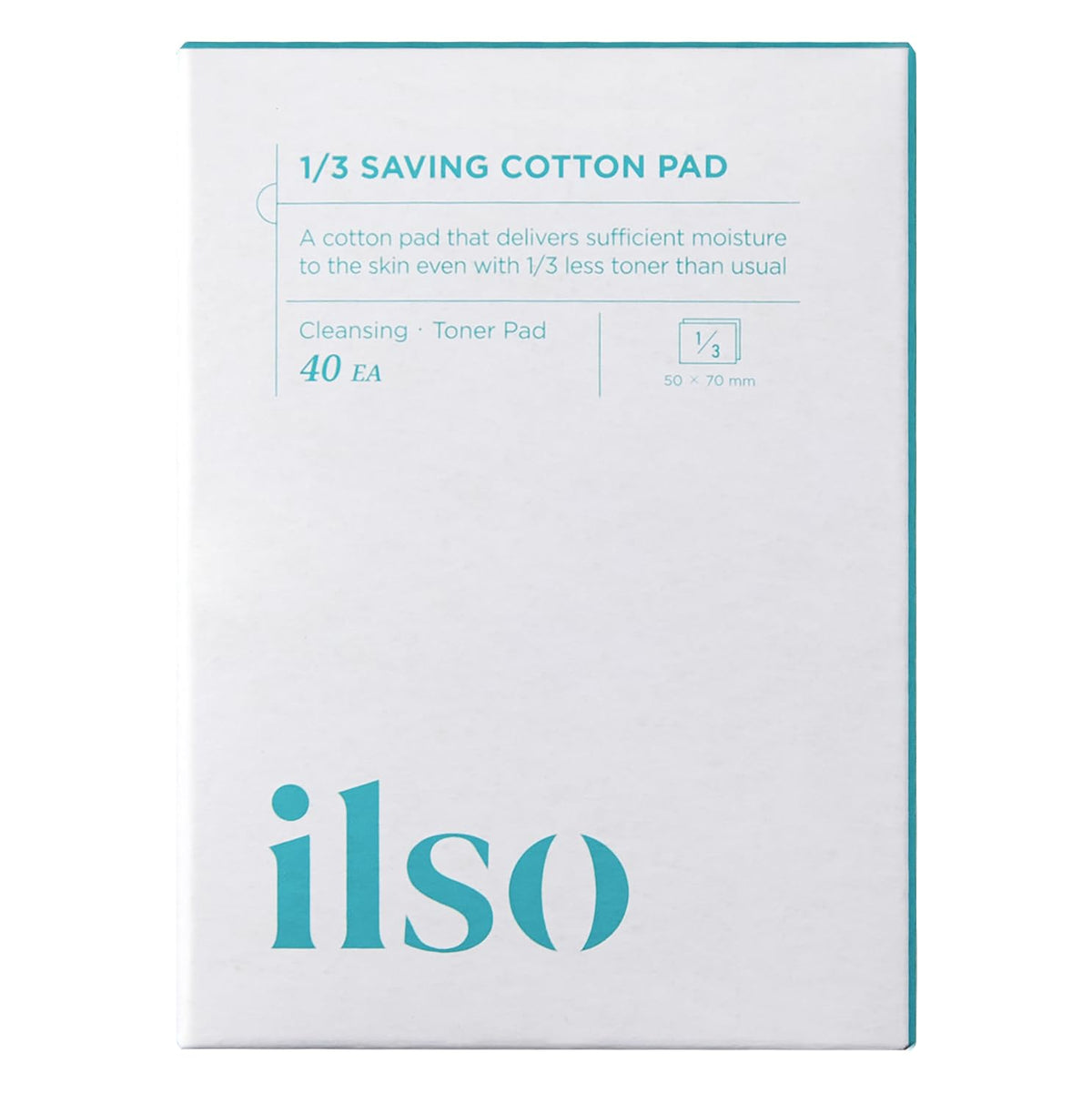 Ilso Cotton Pads For Diy Toner & Masks, 40 Sheets, Thin Layer, Korean Skincare, 50X70Mm