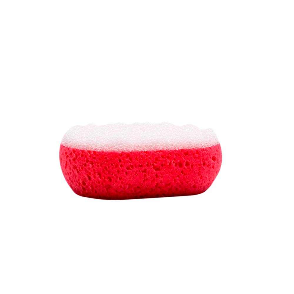 Tivit Martinispa Dual Action Body & Bath Sponge - Exfoliating Gommage Scrub (2 Pack, Pink)