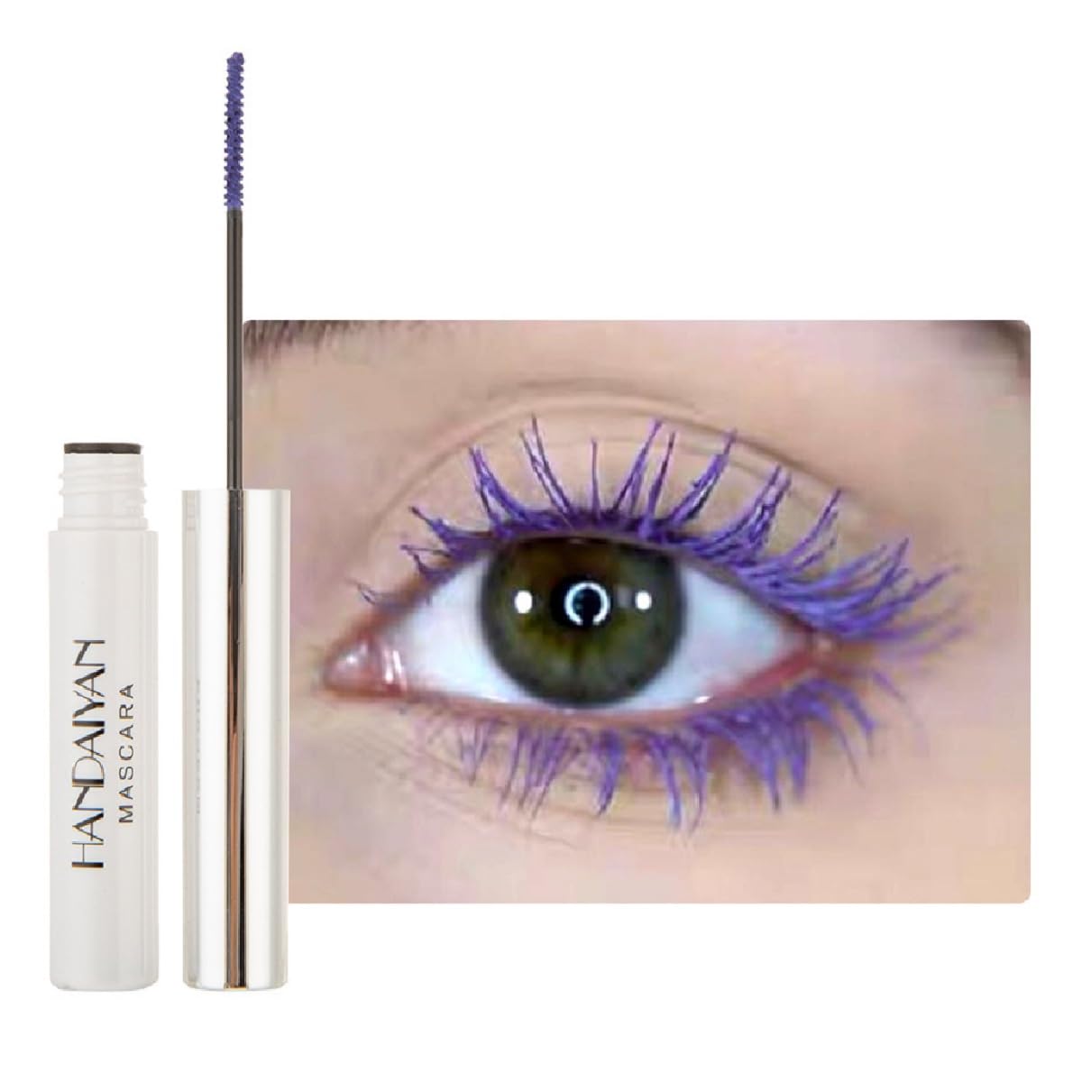 Violet Waterproof Mascara By Nvyue - Fast Drying, Curling & Lengthening Eye Makeup, 0.18 Fl Oz