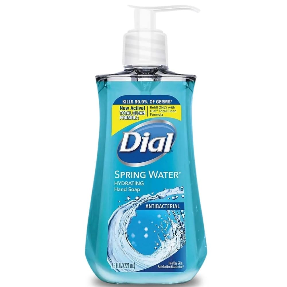 Dial Complete Antibacterial Liquid Hand Soap, Spring Water, Blue, 7.5 Fl Oz, Pack Of 1