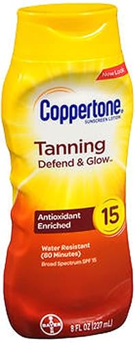 Coppertone Tanning Lotion Spf 15, 8 Oz (Pack Of 2) - Sunscreen For Safe Sun Exposure