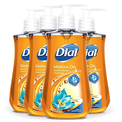 Dial Liquid Hand Soap With Marula Oil, 7.5 Fl Oz, Pack Of 4 - Moisturizing & Refreshing