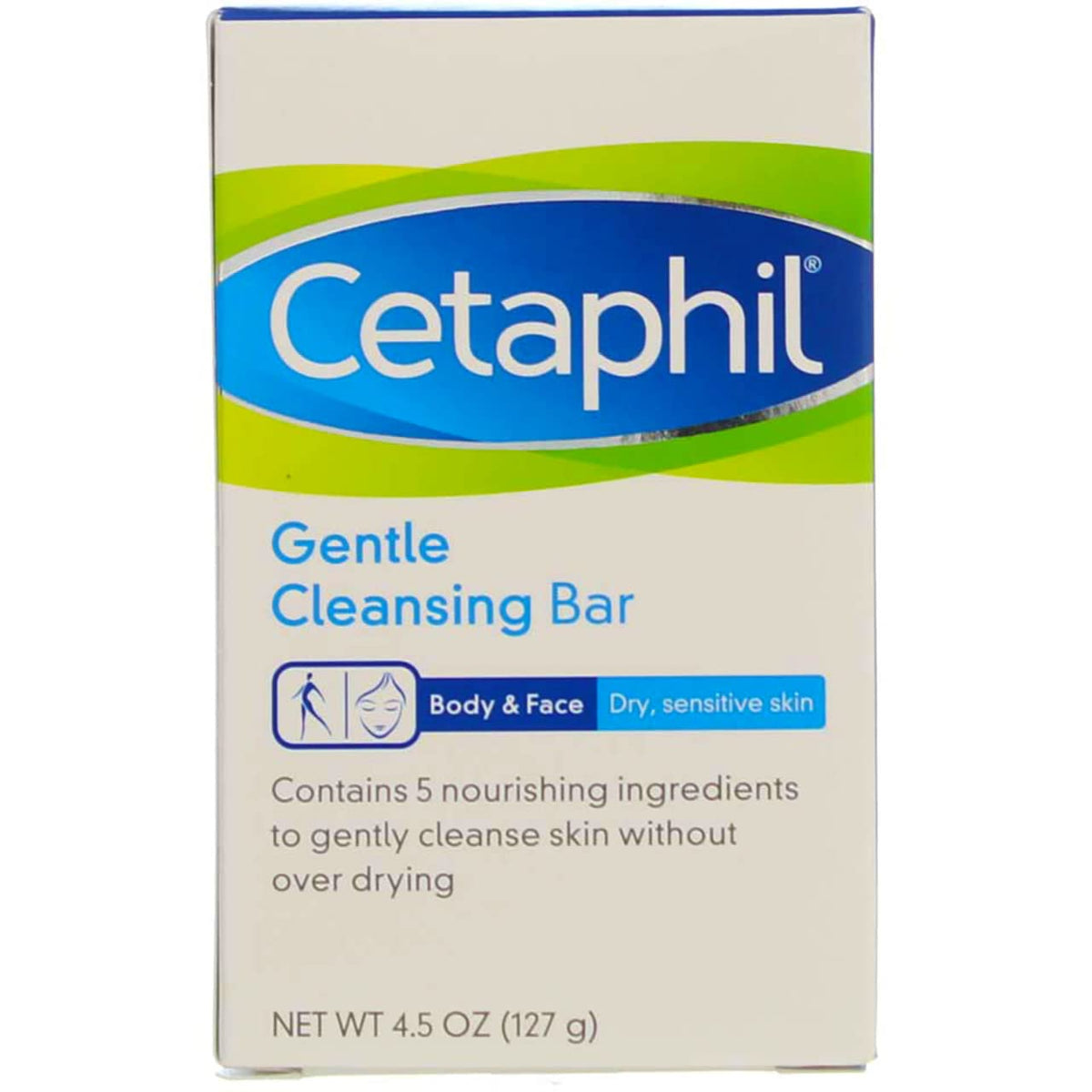 Cetaphil Gentle Cleansing Bar For Dry Sensitive Skin, 4.5 Oz, Pack Of 5