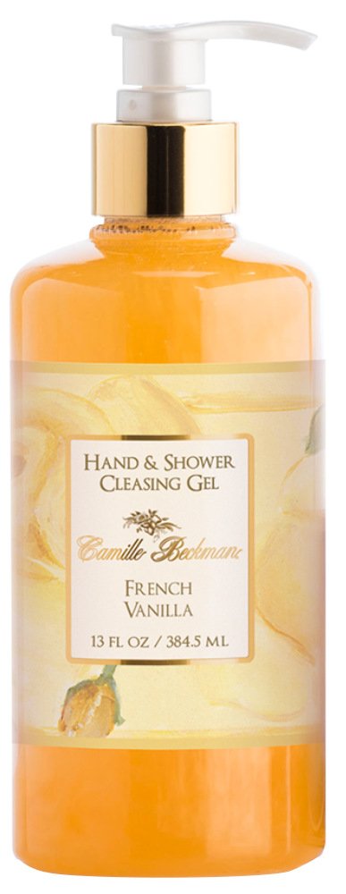 Camille Beckman French Vanilla Hand & Shower Cleansing Gel, 13 Fl Oz, Moisturizing Body Wash