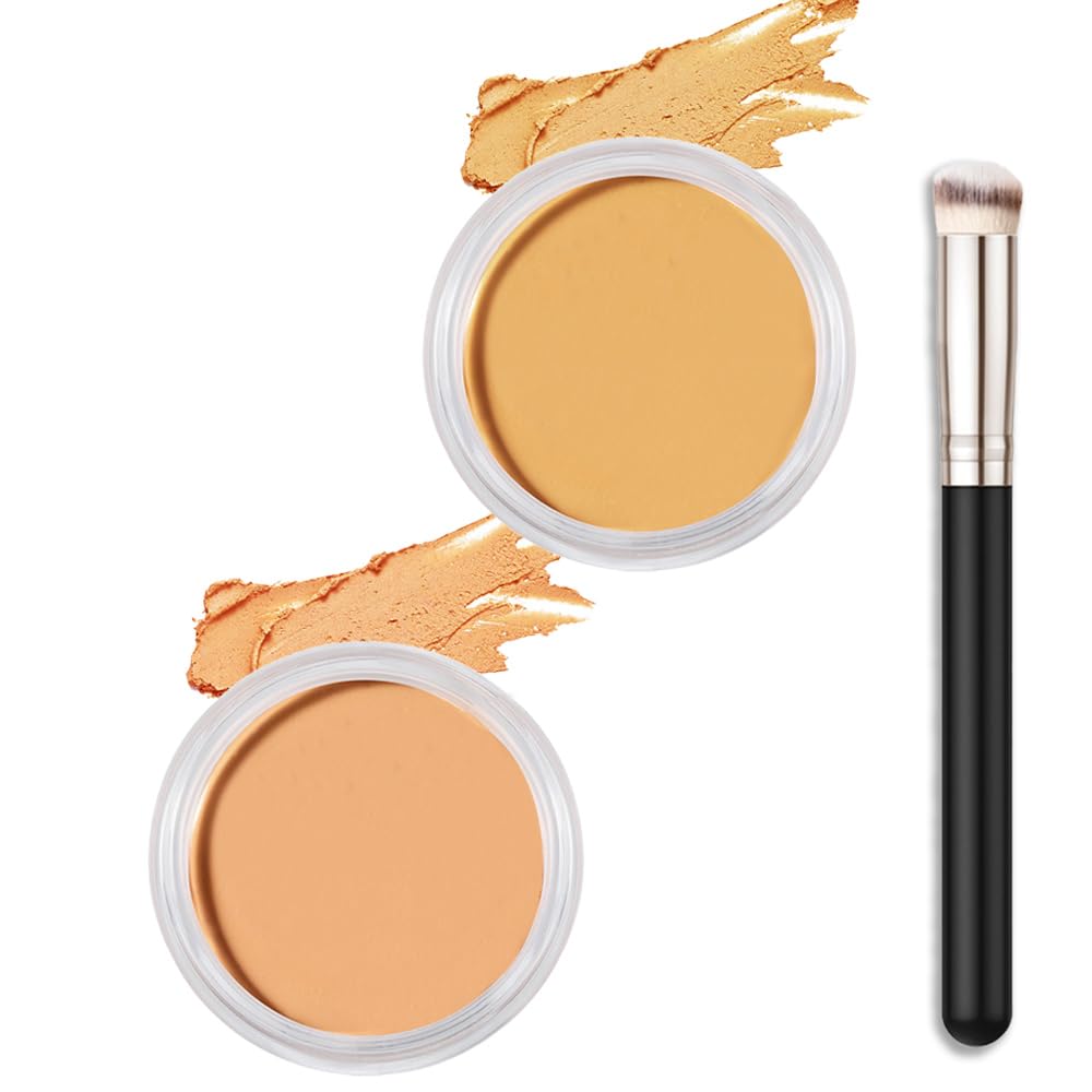 Kaely 2Pcs Full Coverage Concealer Set, Waterproof Brightening For Dark Circles, Vegan Makeup