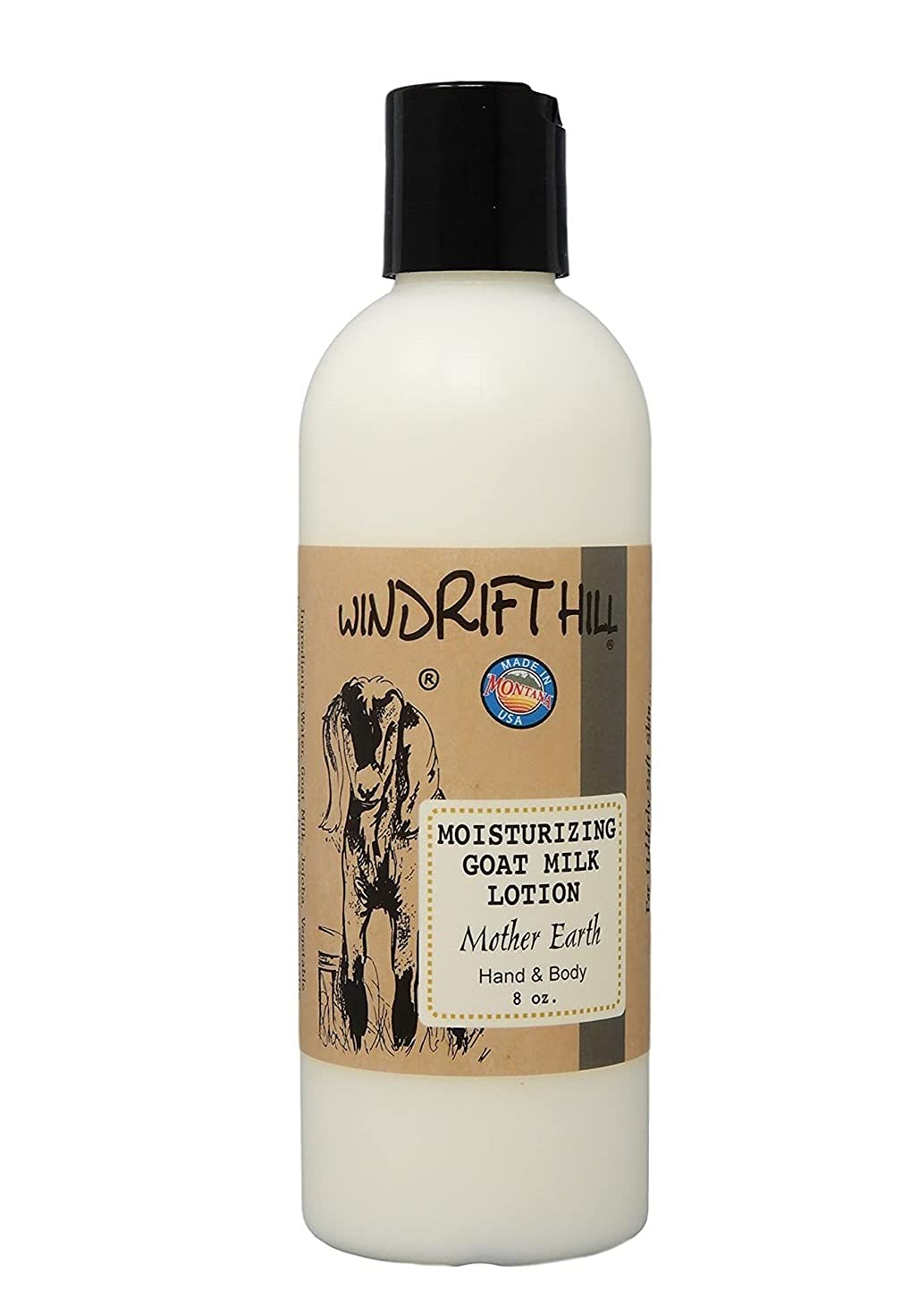 Windrift Hill Goat Milk Hand & Body Lotion, 8 Ounce - Moisturizing, Mother Earth Scent