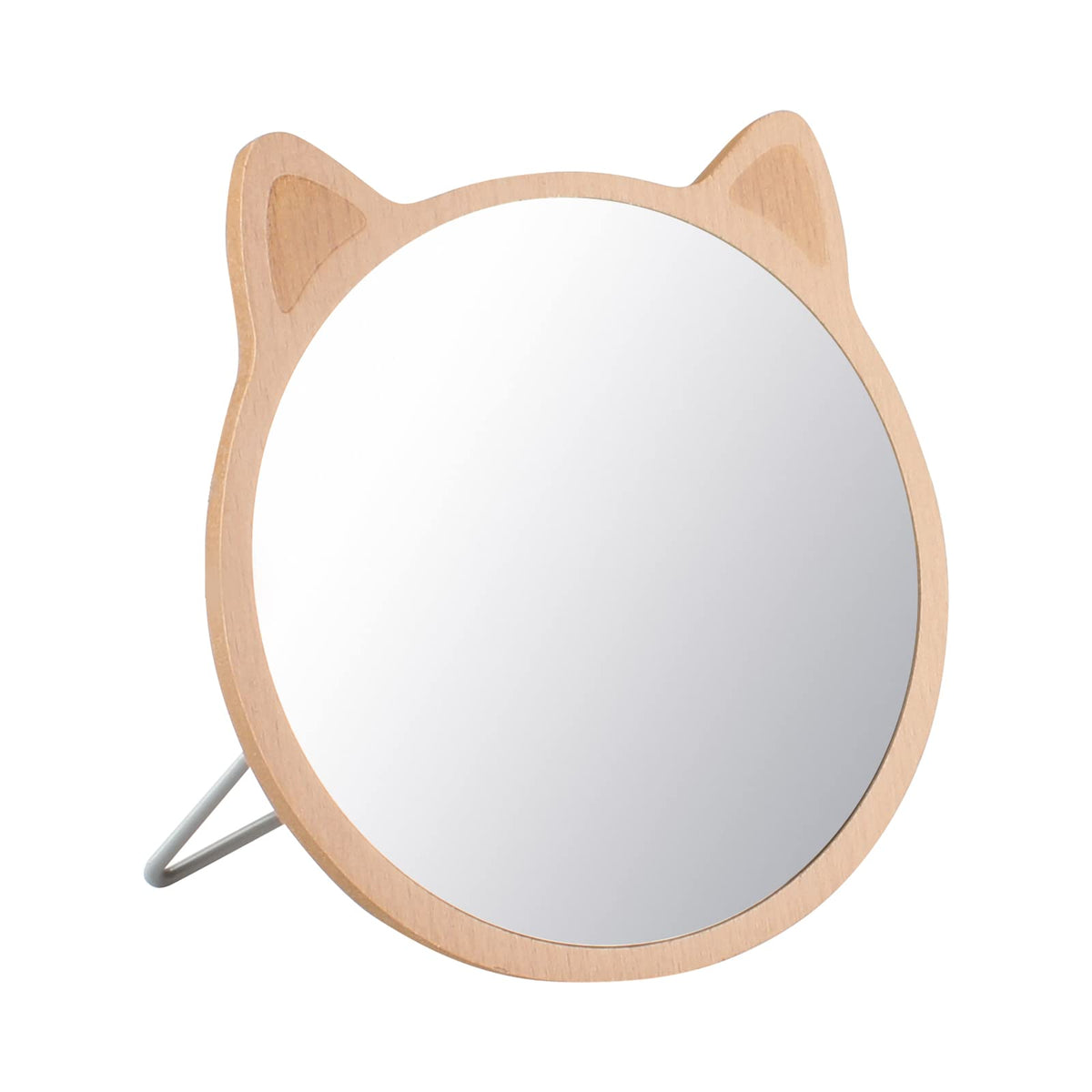 Tbwhl Brown Cat Desktop Makeup Mirror - 7.3&quot;X6.9&quot; Glass Handheld Travel Mirror