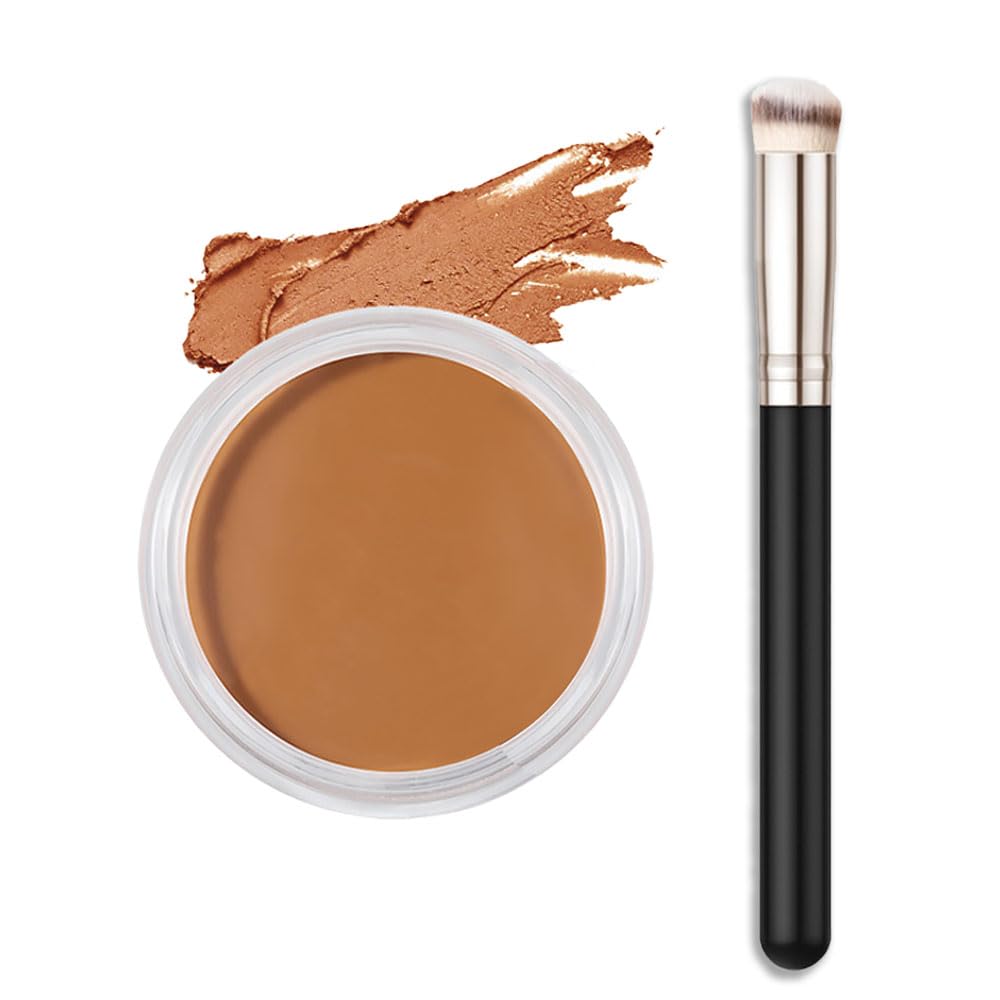 Kaely Cream Pot Concealer Set - Full Coverage, Waterproof, Vegan, 09 Caramel, 0.28 Oz