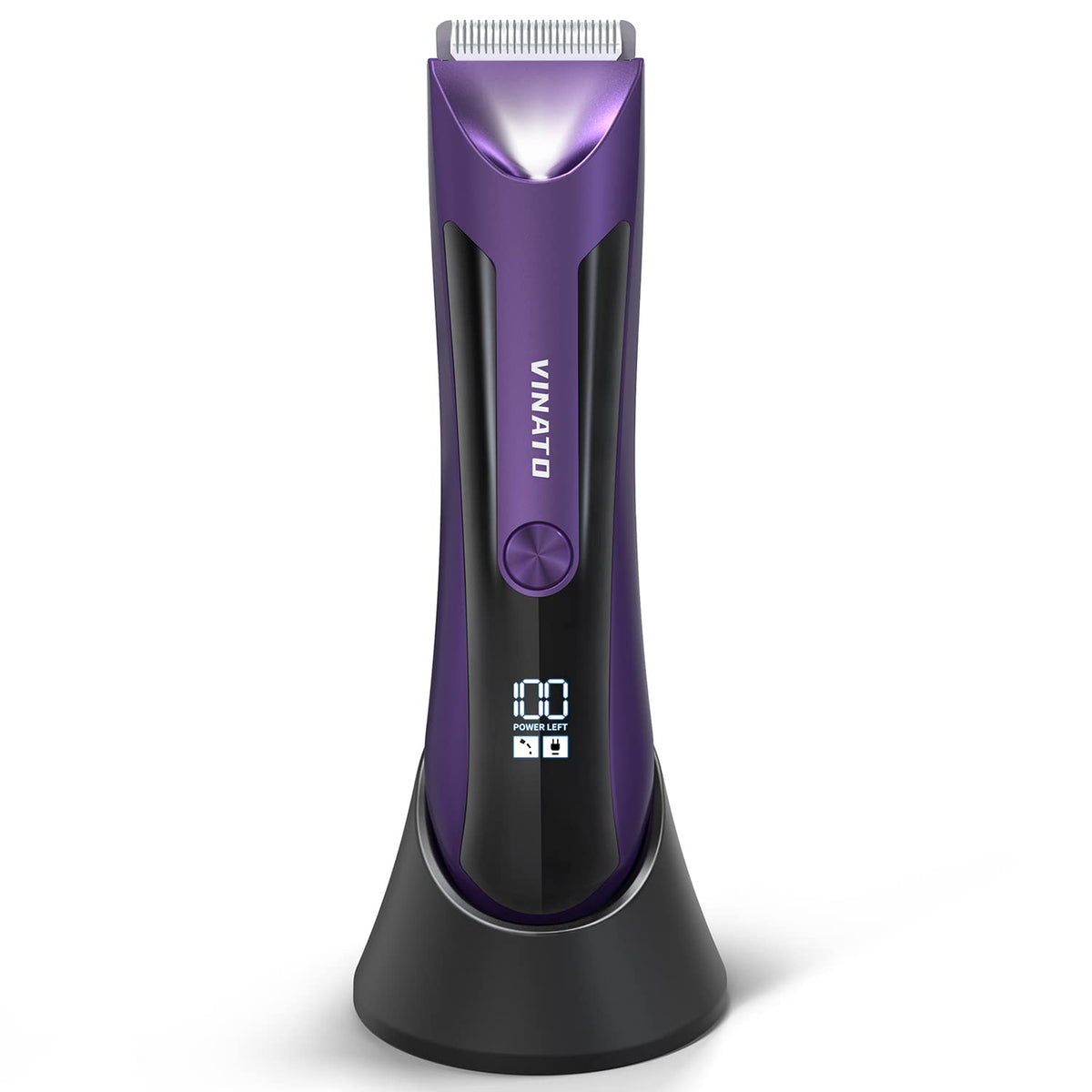 Vinato Waterproof Electric Body Hair Trimmer - Usb Rechargeable Ceramic Blade, 90 Mins Battery Life