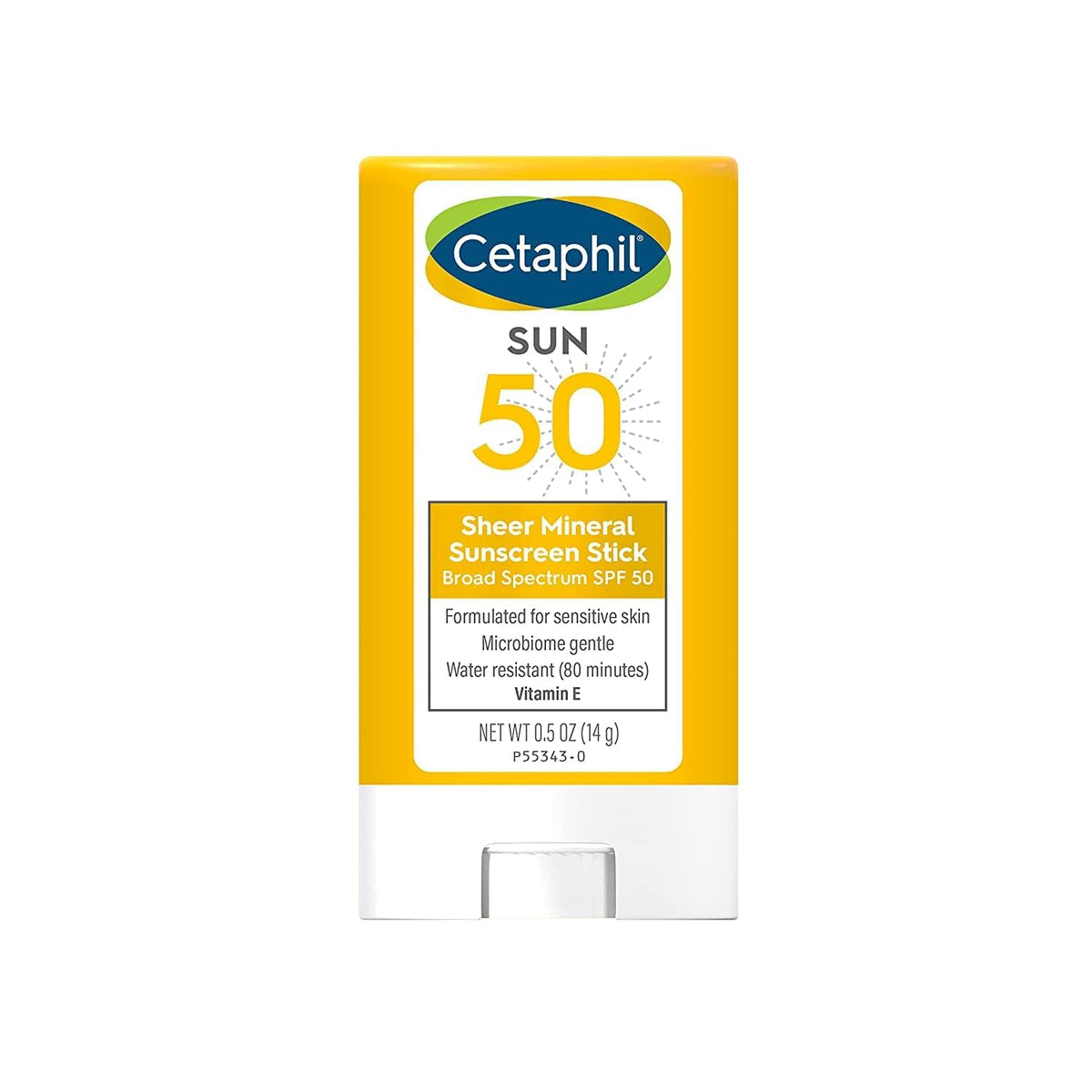 Cetaphil Sheer Mineral Sunscreen Stick, Spf 50, 100% Mineral, 0.5Oz, Sensitive Skin