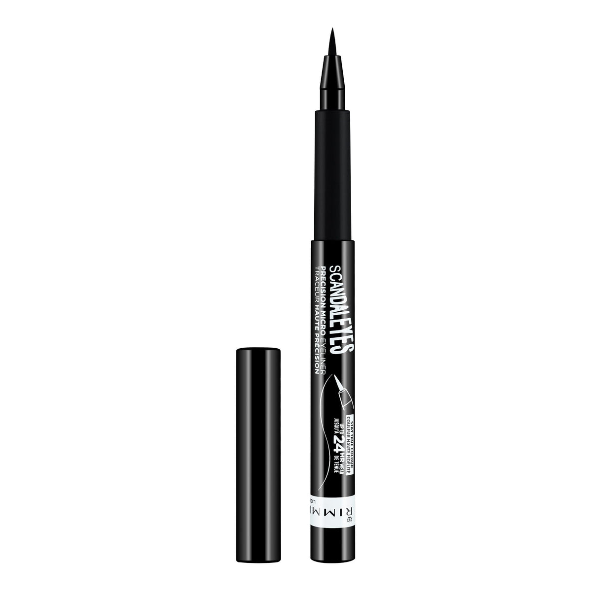 Rimmel Scandal Eyes Micro Liner - Black, Long-Lasting Waterproof Eyeliner, 1 Count