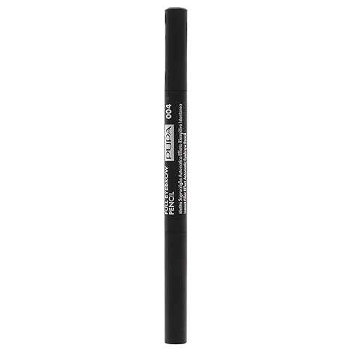 Pupa Milano Full Eyebrow Pencil 004 Extra Dark - 0.01 oz Black Eyebrow Makeup for Women